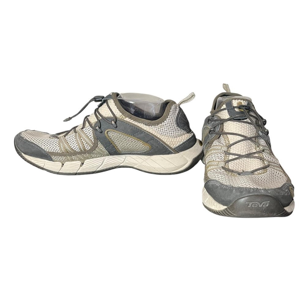 TEVA Churn vWater Sporty Sneakers‎ 4153 Grey Mesh Drawstrings Women's Size 10.5